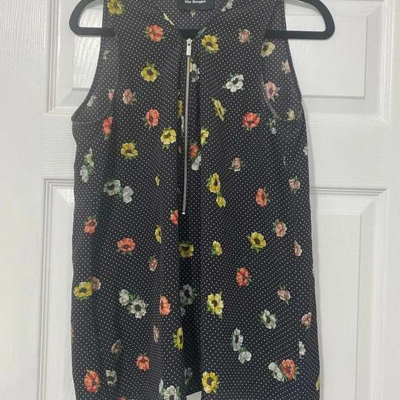 The Kooples Silk Floral Zip top - Picture 2 of 7